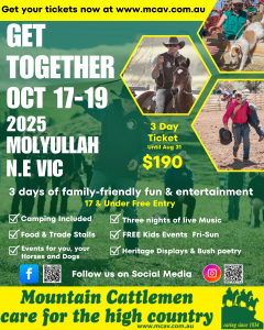 Mountain Cattlemens Association of Victoria's Annual Get Together 1 Mountain Cattlemans Annual Get Together Poster